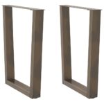 vidaXL Nohy jedálenského stola V-Shape 2 ks Prírodná oceľ