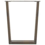 vidaXL Nohy jedálenského stola V-Shape 2 ks Prírodná oceľ – Obrázok 3