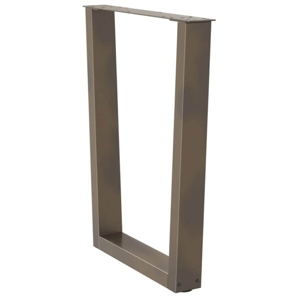 vidaXL Nohy jedálenského stola V-Shape 2 ks Prírodná oceľ – Obrázok 5