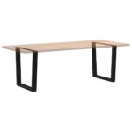 vidaXL Nohy k jedálenskému stolu v tvare V, 2 ks, čierne, 80 x (72-73,3) cm, oceľ – Obrázok 8