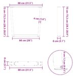 vidaXL Nohy k jedálenskému stolu v tvare V, 2 ks, čierne, 80 x (72-73,3) cm, oceľ – Obrázok 10