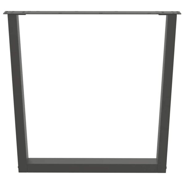 vidaXL Nohy jedálenského stola V-Shape 2 ks Antracit 80x(72-73,3) cm – Obrázok 3