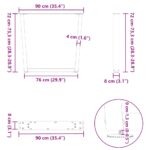 vidaXL Nohy k jedálenskému stolu v tvare V, 2 ks, čierne, 90 x (72-73,3) cm, oceľ – Obrázok 10