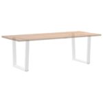vidaXL Nohy jedálenského stola V-Shape 2 ks Biela 90x(72-73,3) cm Oceľ – Obrázok 8