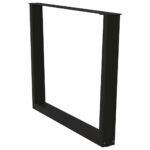 vidaXL Nohy k jedálenskému stolu v tvare V, 2 ks, čierne, 100 x (72-73,3) cm, oceľ – Obrázok 4
