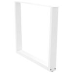vidaXL Nohy k jedálenskému stolu v tvare V, 2 ks, biele, 100 x (72-73,3) cm, oceľ – Obrázok 4