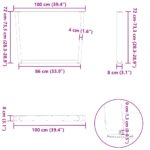 vidaXL Nohy k jedálenskému stolu v tvare V, 2 ks, biele, 100 x (72-73,3) cm, oceľ – Obrázok 10