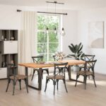 vidaXL Nohy jedálenského stola V-Shape 2 ks Antracit 100x(72-73,3) cm – Obrázok 2