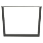 vidaXL Nohy jedálenského stola V-Shape 2 ks Antracit 100x(72-73,3) cm – Obrázok 5