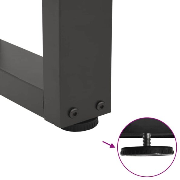 vidaXL Nohy jedálenského stola V-Shape 2 ks Antracit 100x(72-73,3) cm – Obrázok 9