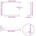 vidaXL Nohy jedálenského stola V-Shape 2 ks Antracit 100x(72-73,3) cm – Obrázok 10