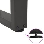 vidaXL Nohy jedálenského stola V-Shape 3 ks Antracit 70x(72-73,3) cm – Obrázok 9