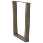 vidaXL Nohy k jedálenskému stolu v tvare V, 3 ks, prírodná oceľ, 70 x (72 – 73,3) cm, oceľ – Obrázok 4