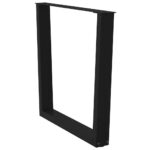 vidaXL Nohy k jedálenskému stolu v tvare V, 3 ks, čierne, 80 x (72-73,3) cm, oceľ – Obrázok 4