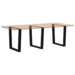 vidaXL Nohy k jedálenskému stolu v tvare V, 3 ks, čierne, 80 x (72-73,3) cm, oceľ – Obrázok 8