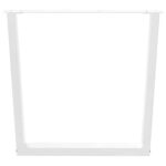 vidaXL Nohy jedálenského stola V-Shape 3 ks Biela 80x(72-73,3) cm Oceľ – Obrázok 5