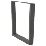 vidaXL Nohy jedálenského stola V-Shape 3 ks Antracit 80x(72-73,3) cm – Obrázok 4