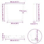 vidaXL Nohy jedálenského stola V-Shape 3 ks Antracit 80x(72-73,3) cm – Obrázok 10