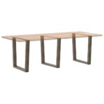 vidaXL Nohy k jedálenskému stolu v tvare V, 3 ks, prírodná oceľ, 80 x (72-73,3) cm, oceľ – Obrázok 8