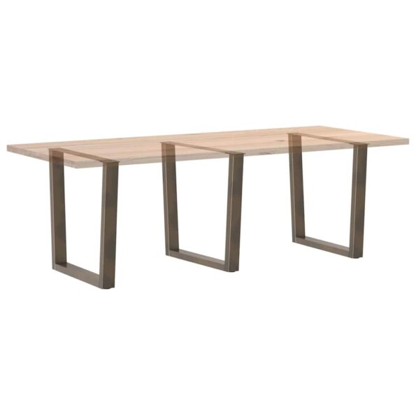 vidaXL Nohy k jedálenskému stolu v tvare V, 3 ks, prírodná oceľ, 80 x (72-73,3) cm, oceľ – Obrázok 8