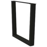 vidaXL Nohy jedálenského stola V-Shape 3 ks Čierna 90x(72-73,3)cm Oceľ – Obrázok 4