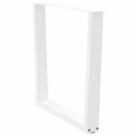 vidaXL Nohy k jedálenskému stolu v tvare V, 3 ks, biele, 90 x (72-73,3) cm, oceľové – Obrázok 4