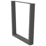 vidaXL Nohy k jedálenskému stolu v tvare V, 3 ks, antracitové, 90 x (72-73,3) cm, oceľ – Obrázok 4