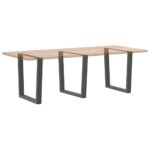 vidaXL Nohy k jedálenskému stolu v tvare V, 3 ks, antracitové, 90 x (72-73,3) cm, oceľ – Obrázok 8
