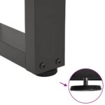 vidaXL Nohy k jedálenskému stolu v tvare V, 3 ks, antracitové, 90 x (72-73,3) cm, oceľ – Obrázok 9