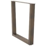 vidaXL Nohy k jedálenskému stolu v tvare V, 3 ks, prírodná oceľ, 90 x (72-73,3) cm, oceľ – Obrázok 4