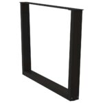 vidaXL Nohy jedálenského stola V-Shape 3 ks Čierna 100x(72-73,3) cm – Obrázok 4