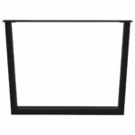 vidaXL Nohy jedálenského stola V-Shape 3 ks Čierna 100x(72-73,3) cm – Obrázok 5
