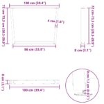 vidaXL Nohy jedálenského stola V-Shape 3 ks Čierna 100x(72-73,3) cm – Obrázok 10