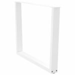 vidaXL Nohy k jedálenskému stolu v tvare V, 3 ks, biele 100 x (72-73,3) cm, oceľové – Obrázok 4