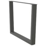 vidaXL Nohy k jedálenskému stolu v tvare V, 3 ks, antracitové, 100 x (72-73,3) cm, oceľ – Obrázok 4