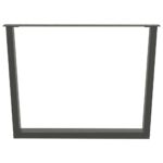 vidaXL Nohy k jedálenskému stolu v tvare V, 3 ks, antracitové, 100 x (72-73,3) cm, oceľ – Obrázok 5