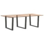 vidaXL Nohy k jedálenskému stolu v tvare V, 3 ks, antracitové, 100 x (72-73,3) cm, oceľ – Obrázok 8