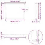vidaXL Nohy k jedálenskému stolu v tvare V, 3 ks, prírodná oceľ, 100 x (72-73,3) cm, oceľ – Obrázok 11
