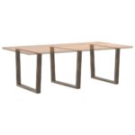 vidaXL Nohy k jedálenskému stolu v tvare V, 3 ks, prírodná oceľ, 100 x (72-73,3) cm, oceľ – Obrázok 8