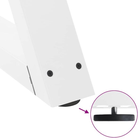 vidaXL Nohy konferenčného stolíka 2 ks Biela 30x(30-31,3) cm Oceľ – Obrázok 9