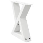 vidaXL Nohy konferenčného stolíka 2 ks biele 40x(30-31,3) cm oceľové – Obrázok 4