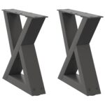 vidaXL Nohy konferenčného stolíka 2 ks antracitové 40x(30-31,3) cm oceľové – Obrázok 2