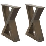 vidaXL Nohy konferenčného stolíka 2 ks, prírodná oceľ, 40 x (30-31,3) cm, oceľ – Obrázok 2