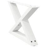 vidaXL Nohy konferenčného stolíka 2 ks biele 50x(30-31,3) cm oceľové – Obrázok 4
