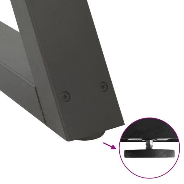 vidaXL Nohy konferenčného stolíka 2 ks Antracit 50x(30-31,3) cm Oceľ – Obrázok 9