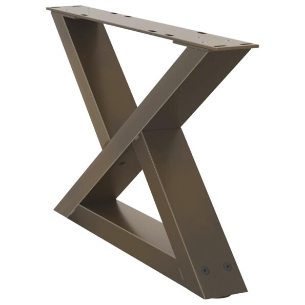 VidaXL Nohy konferenčného stolíka 2 ks Oceľ prírodná 50x(30-31,3) cm – Obrázok 4