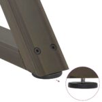 VidaXL Nohy konferenčného stolíka 2 ks Oceľ prírodná 50x(30-31,3) cm – Obrázok 9