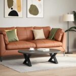 vidaXL Nohy konferenčného stolíka 2 ks Čierna 60x(30-31,3) cm Oceľ – Obrázok 3