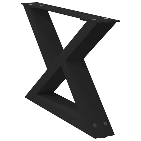 vidaXL Nohy konferenčného stolíka 2 ks Čierna 60x(30-31,3) cm Oceľ – Obrázok 4