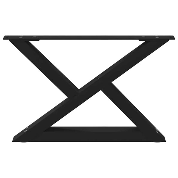 vidaXL Nohy konferenčného stolíka 2 ks Čierna 60x(30-31,3) cm Oceľ – Obrázok 5